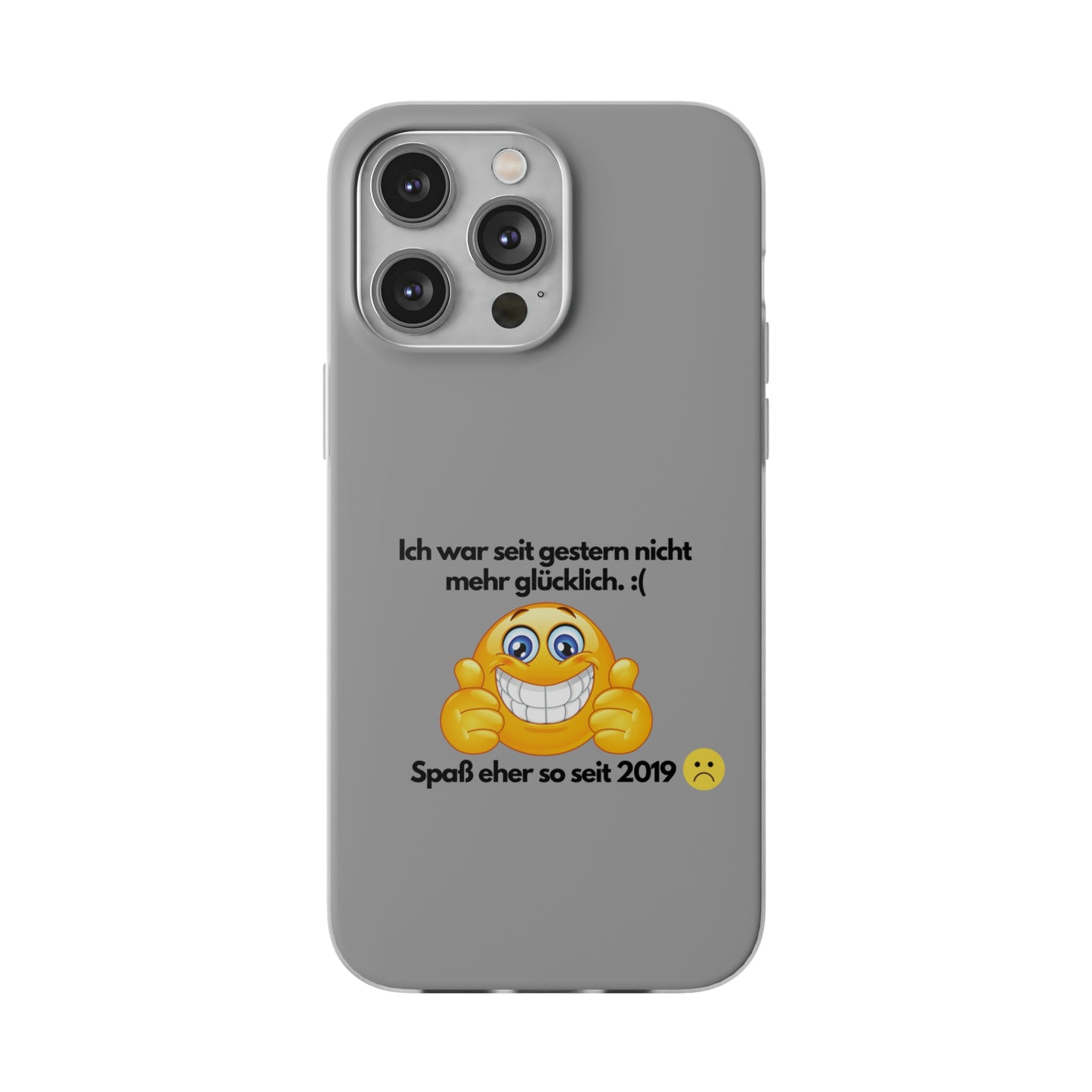 "lch war seit gestern nicht mehr glücklich" High Quality Phone Case