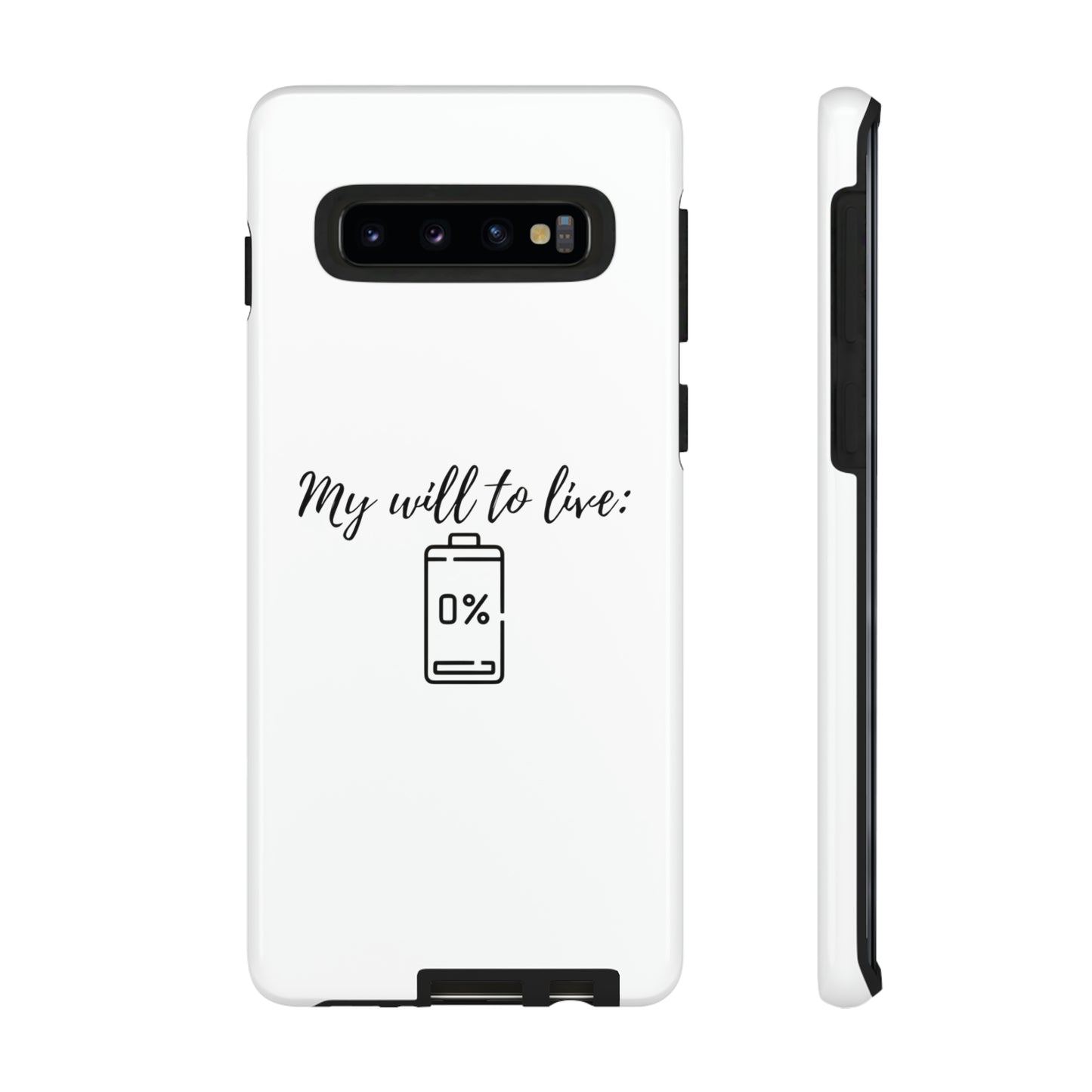 "My will to live: 0%" Premium Quality Phone Case