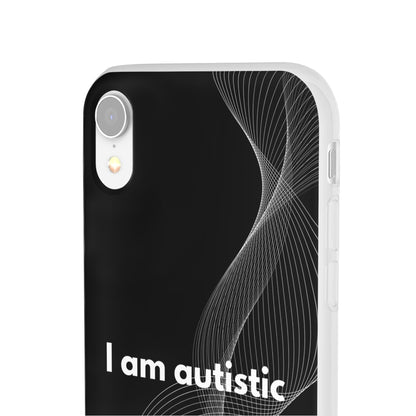 "I am autistic -black version" High Quality Phone Case