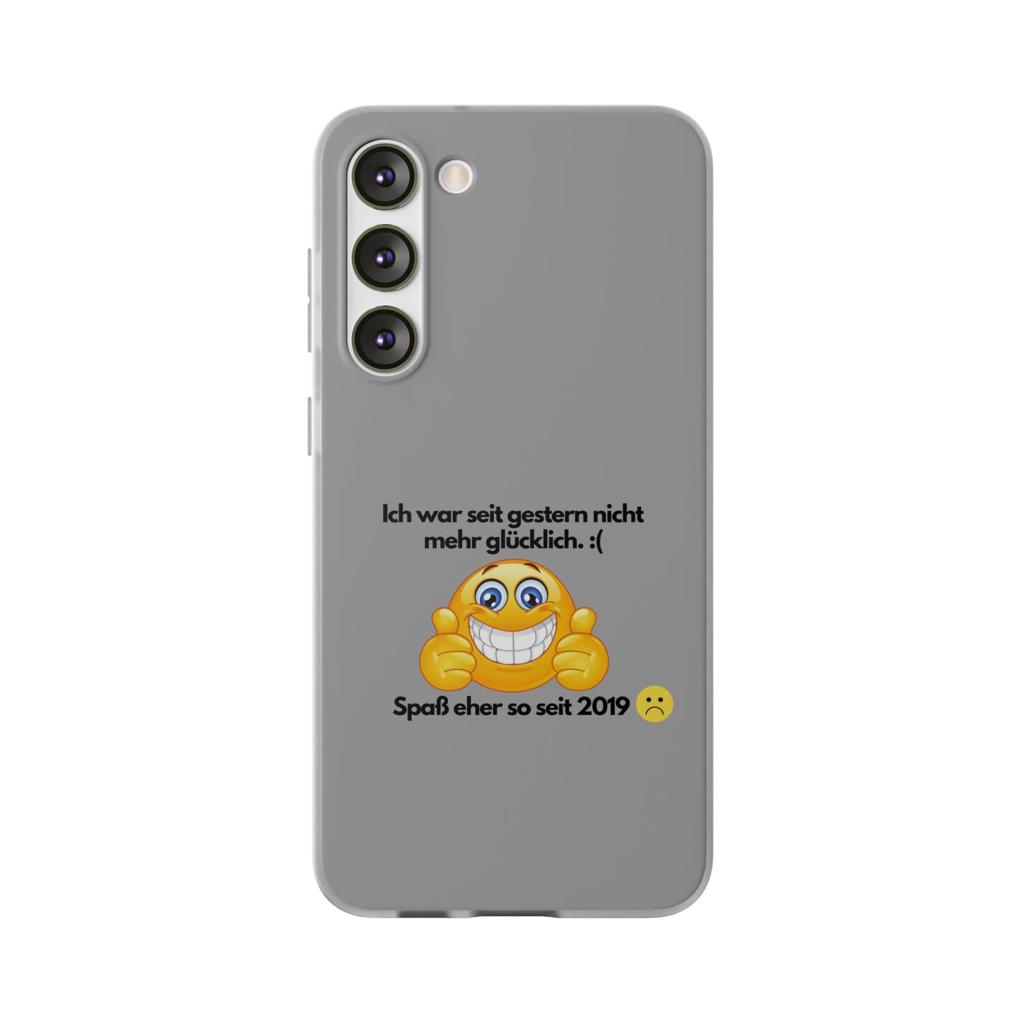 "lch war seit gestern nicht mehr glücklich" High Quality Phone Case