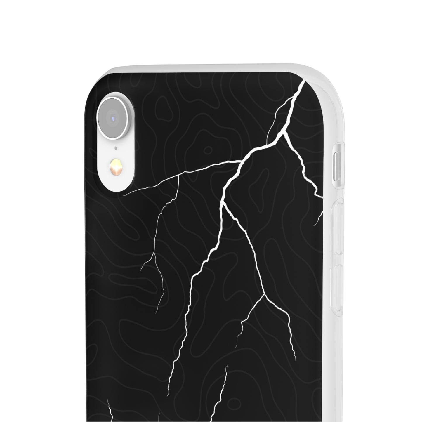 "Lightning and Topography Black" High Quality Phone Case