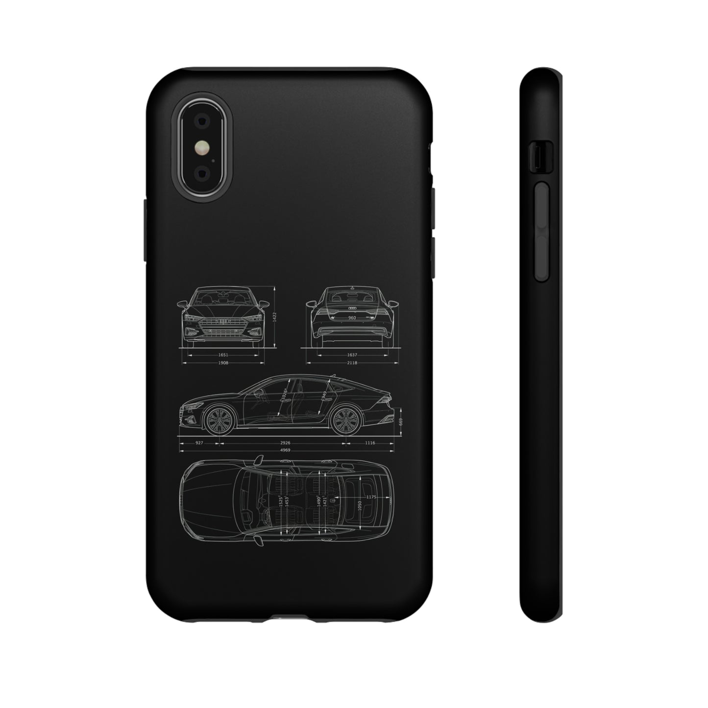 "Car Blueprint RS7" Premium Quality Phone Case