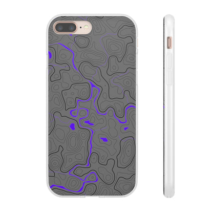 "Black Purple Topography" High Quality Phone Case