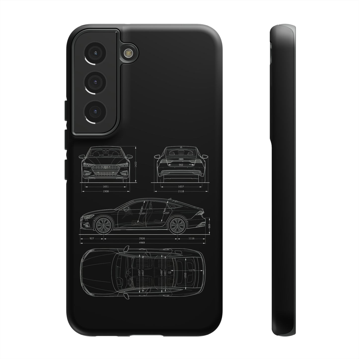 "Car Blueprint RS7" Premium Quality Phone Case