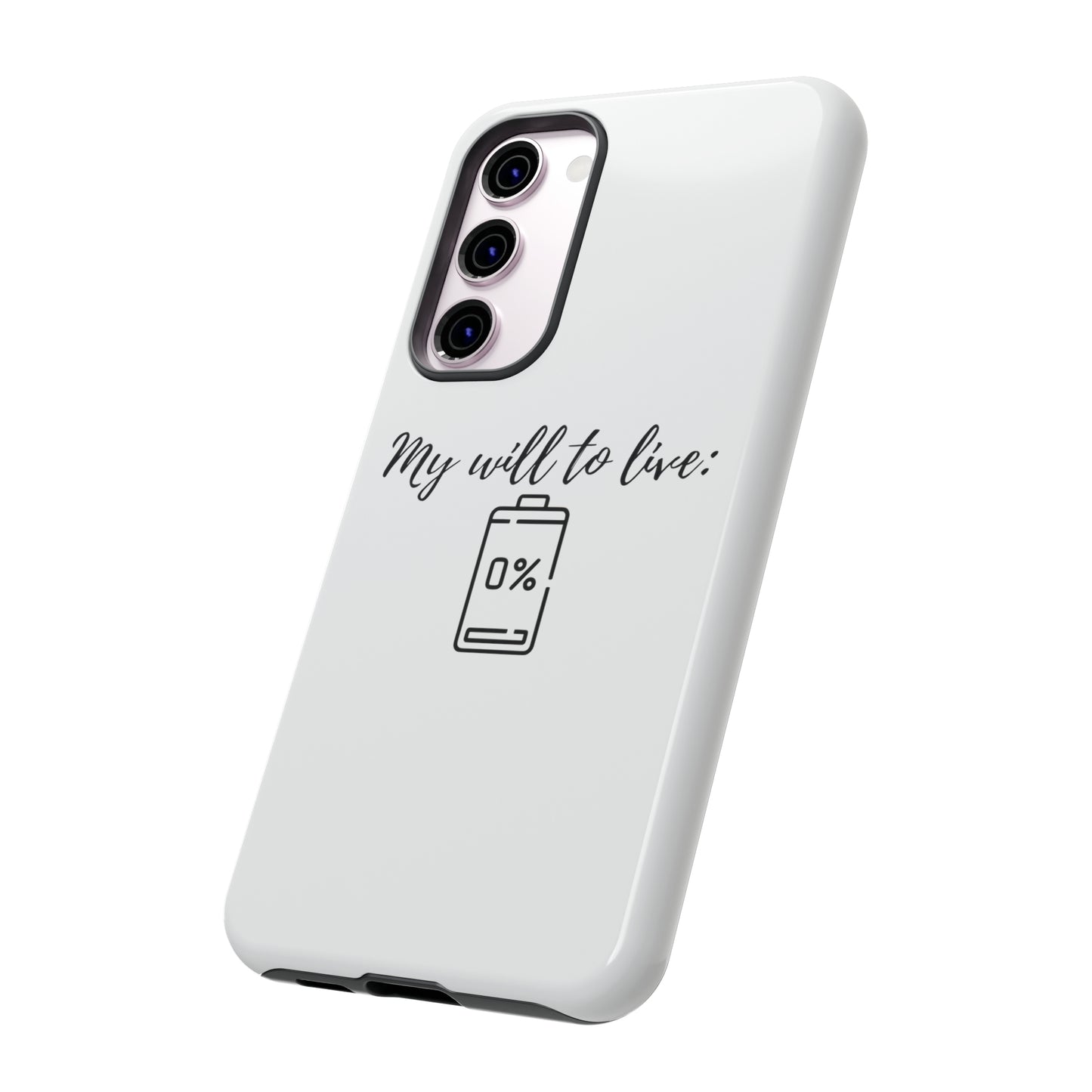 "My will to live: 0%" Premium Quality Phone Case