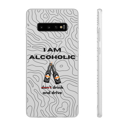 "I am alcoholic" High Quality Phone Case