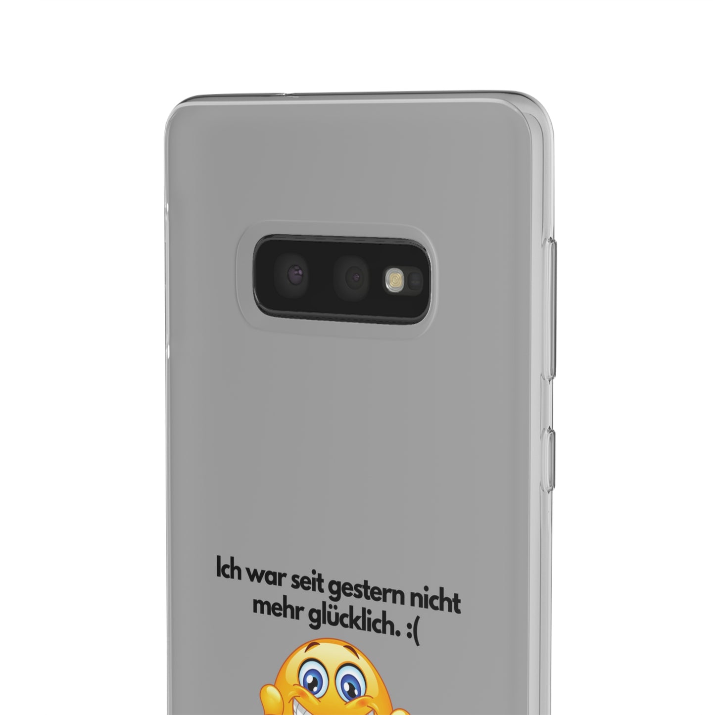 "lch war seit gestern nicht mehr glücklich" High Quality Phone Case