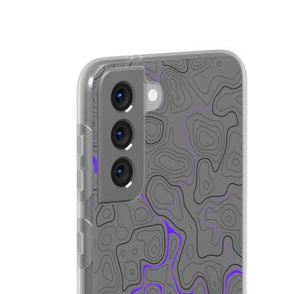 "Black Purple Topography" High Quality Phone Case