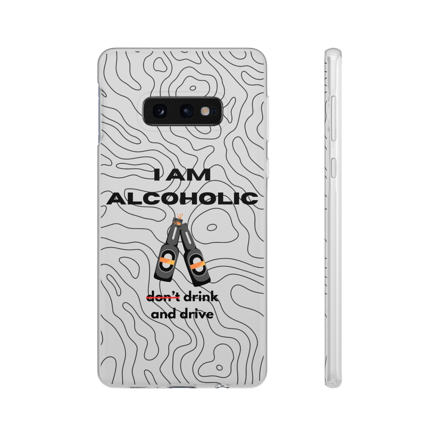 "I am alcoholic" High Quality Phone Case