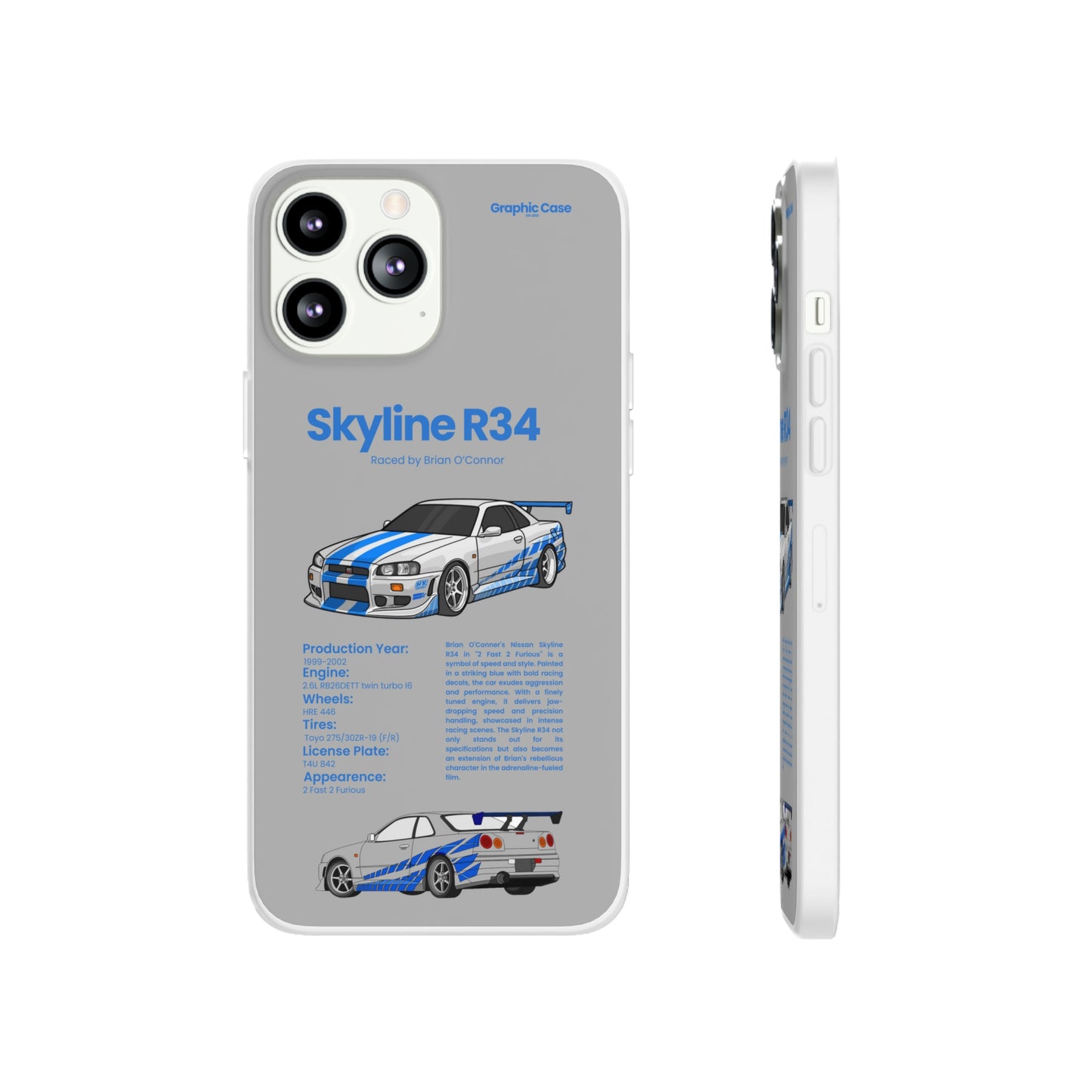 "Skyline R34" High Quality Phone Cases