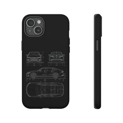 "Car Blueprint RS7" Premium Quality Phone Case