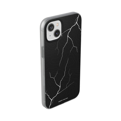 "Lightning and Topography Black" High Quality Phone Case