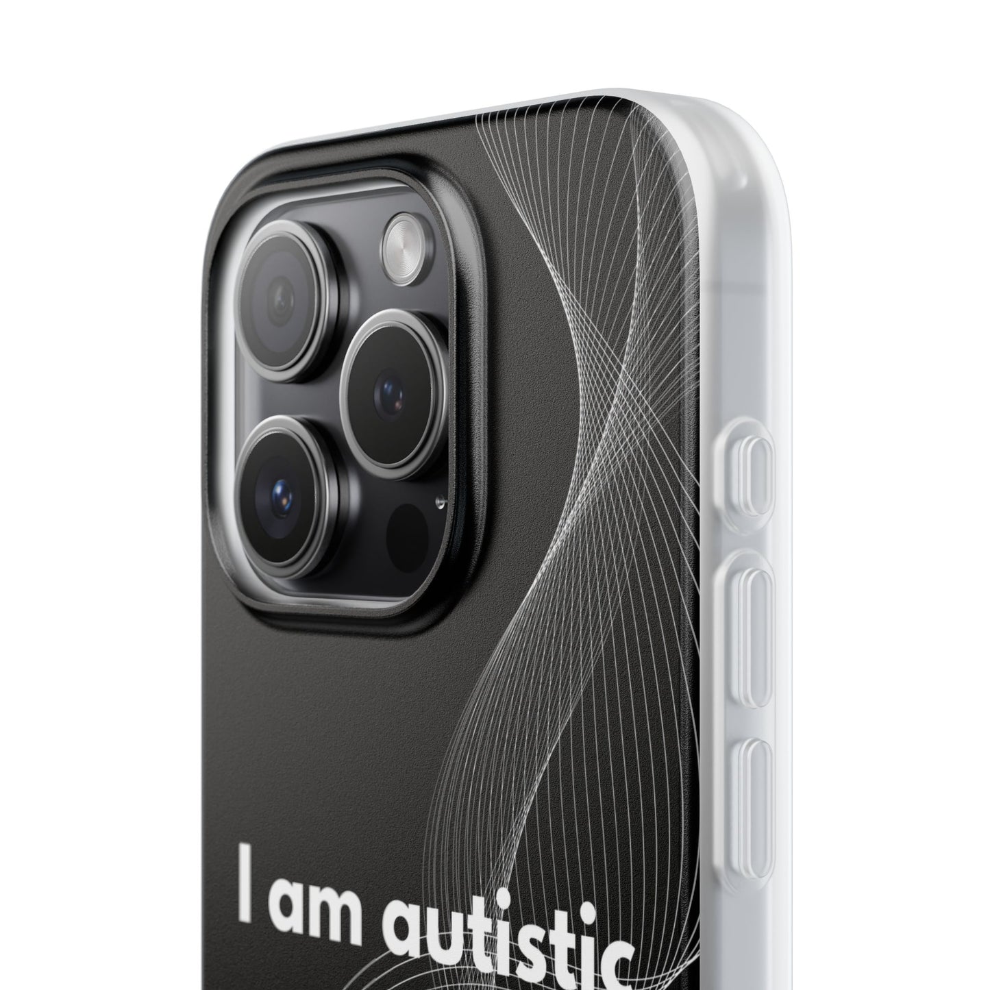 "I am autistic -black version" High Quality Phone Case