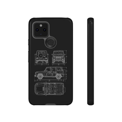 "Wagon Blueprint" Premium Quality Phone Case