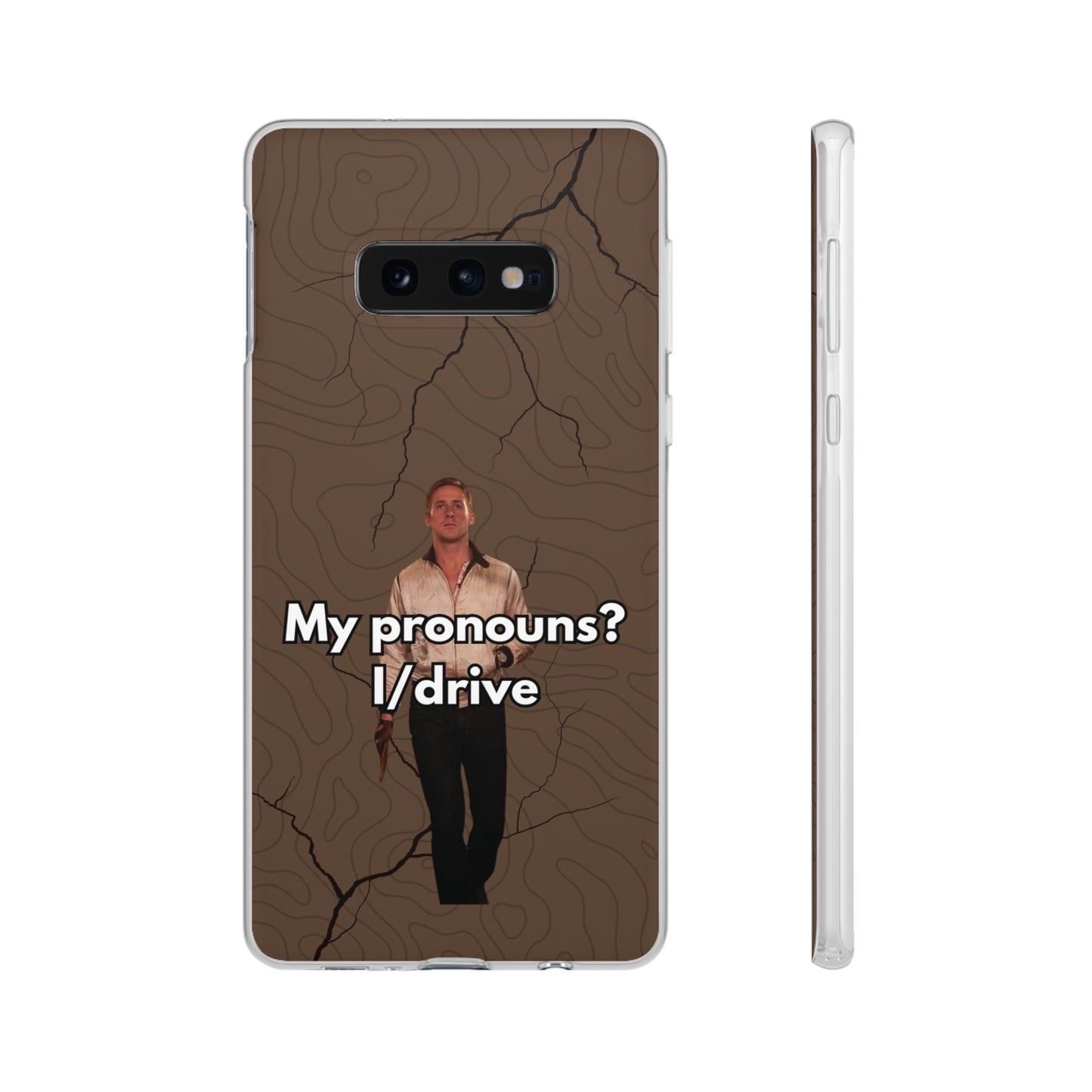 "My pronouns? I/drive" High Quality Phone Case