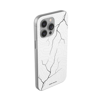 "Lightning and Topography White" High Quality Phone Case