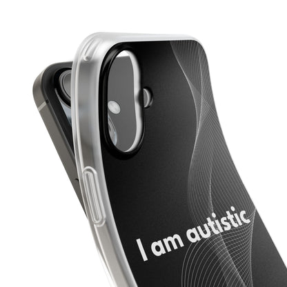 "I am autistic -black version" High Quality Phone Case