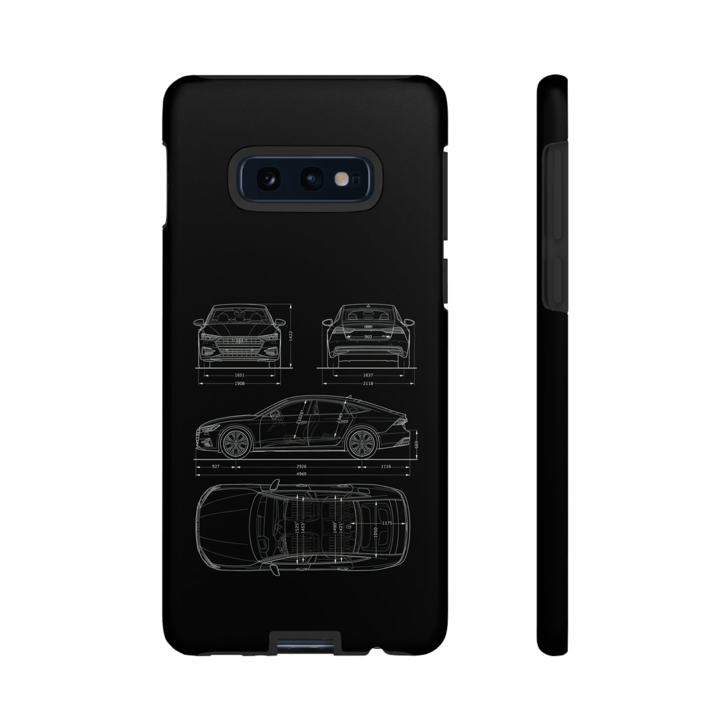 "Car Blueprint RS7" Premium Quality Phone Case