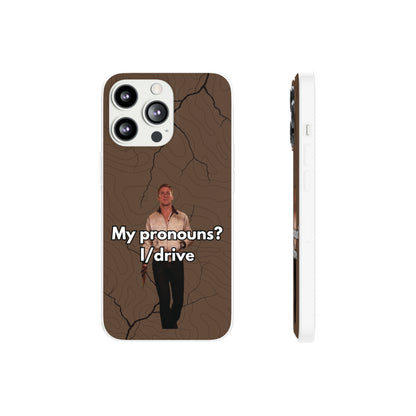 "My pronouns? I/drive" High Quality Phone Case