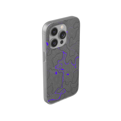 "Black Purple Topography" High Quality Phone Case