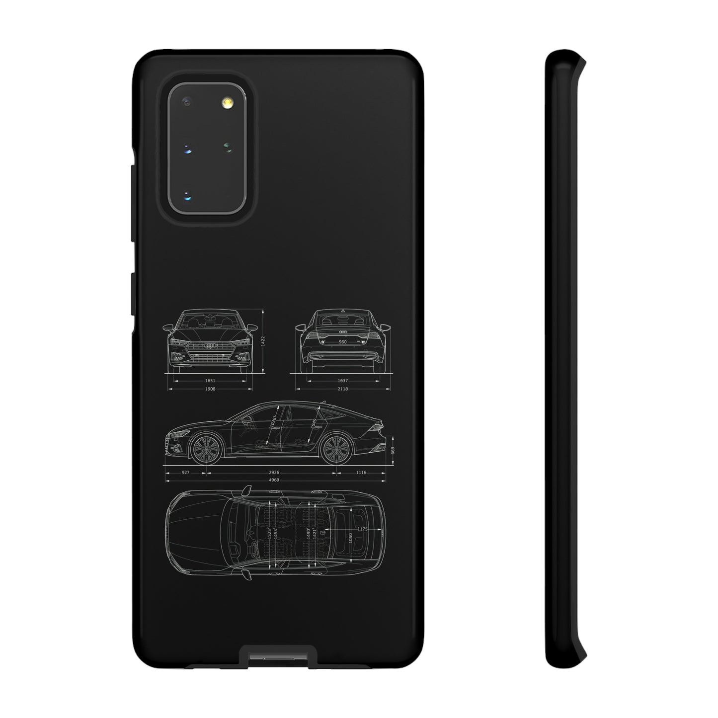 "Car Blueprint RS7" Premium Quality Phone Case