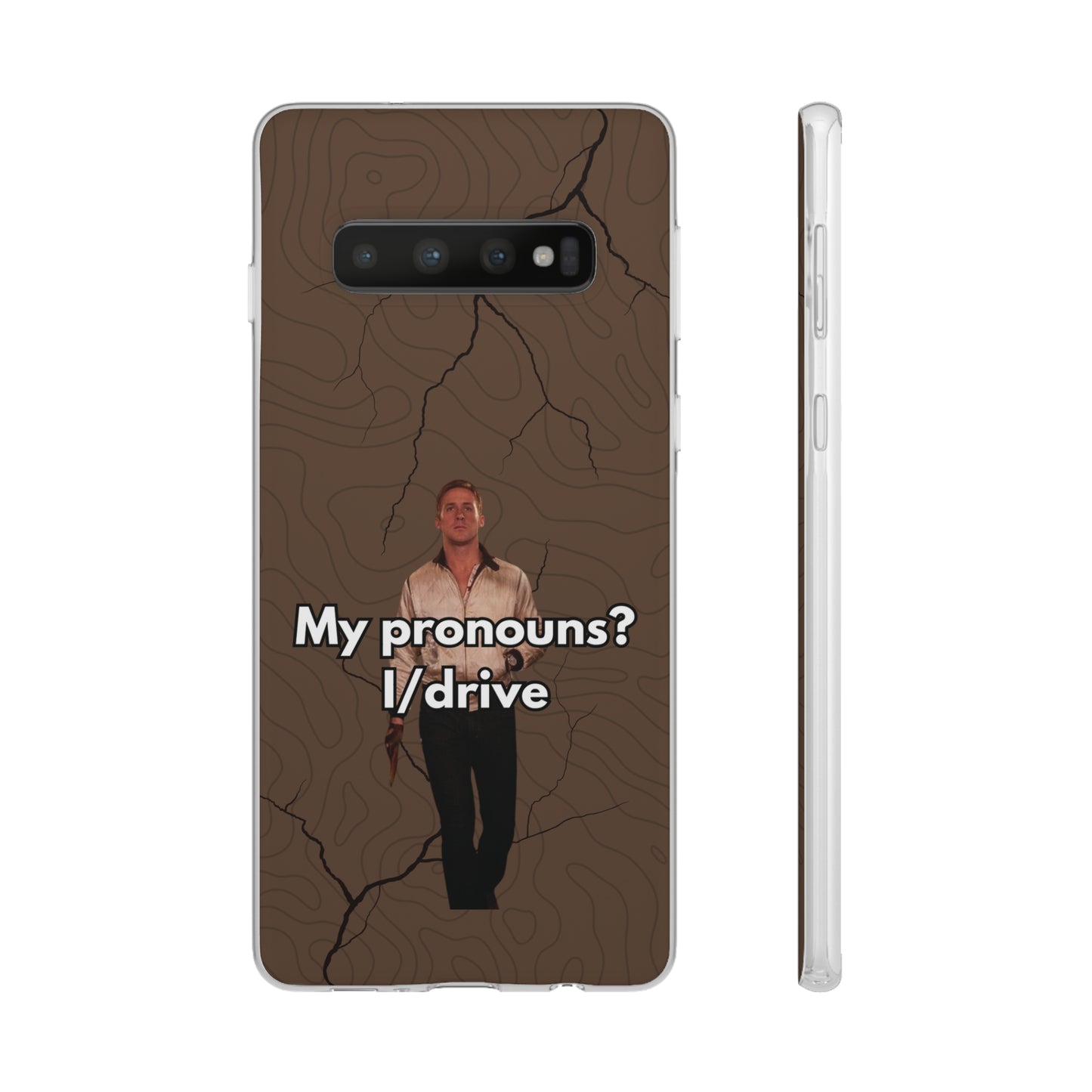 "My pronouns? I/drive" High Quality Phone Case