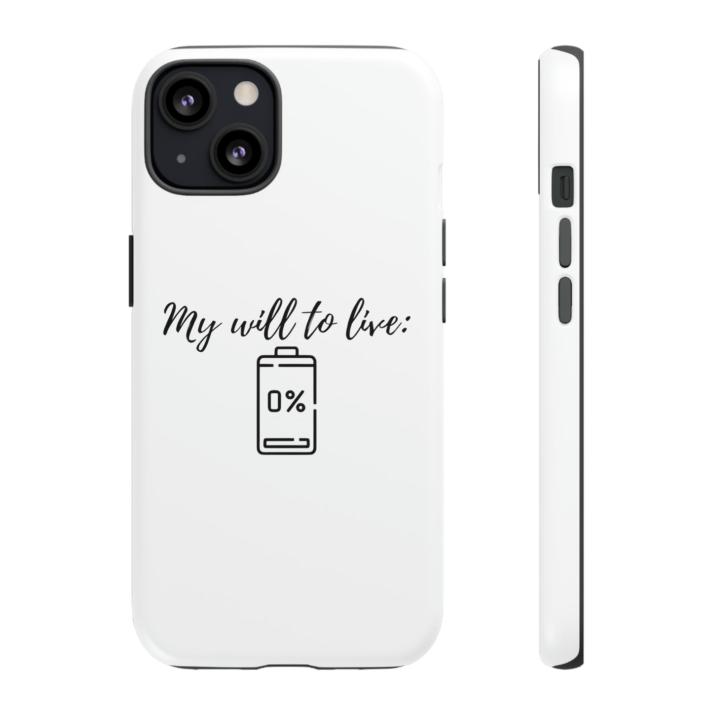 "My will to live: 0%" Premium Quality Phone Case