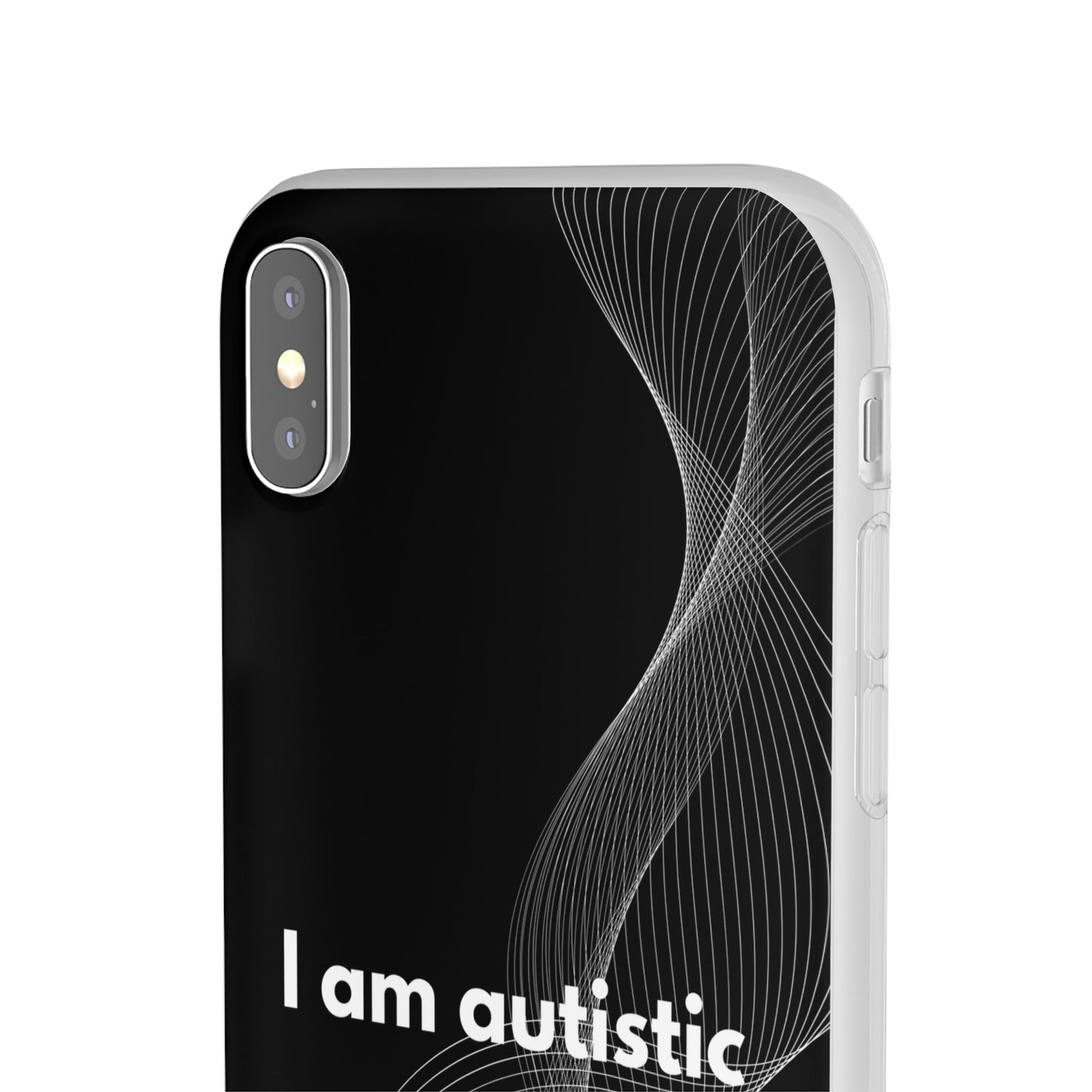 "I am autistic -black version" High Quality Phone Case