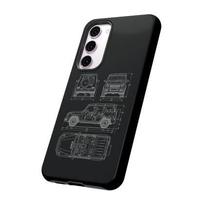 "Wagon Blueprint" Premium Quality Phone Case