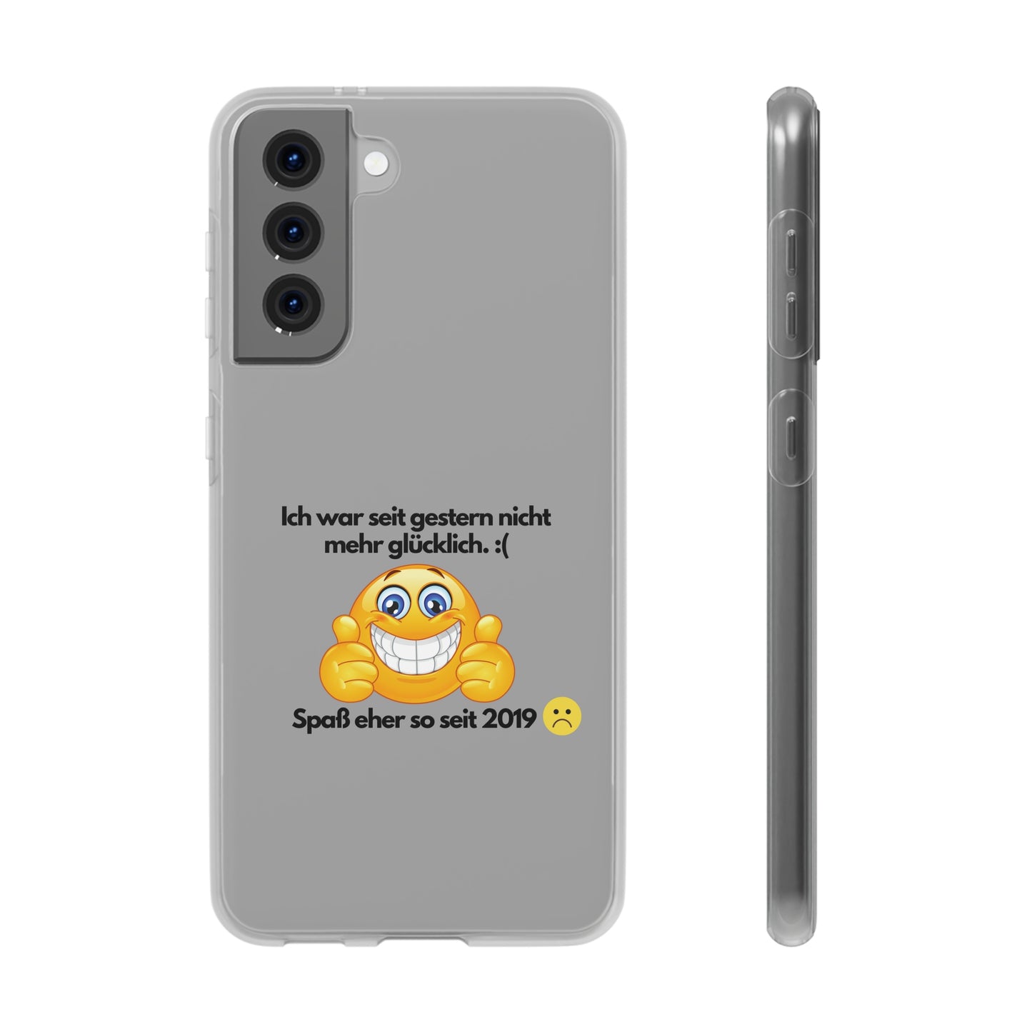 "lch war seit gestern nicht mehr glücklich" High Quality Phone Case