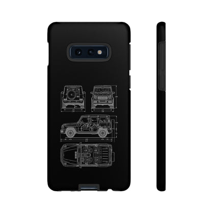 "Wagon Blueprint" Premium Quality Phone Case