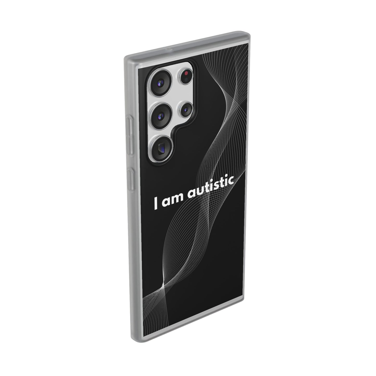 "I am autistic -black version" High Quality Phone Case