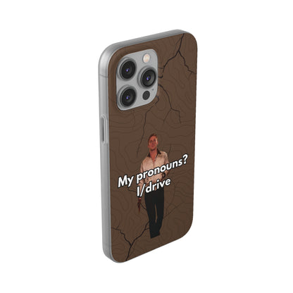 "My pronouns? I/drive" High Quality Phone Case