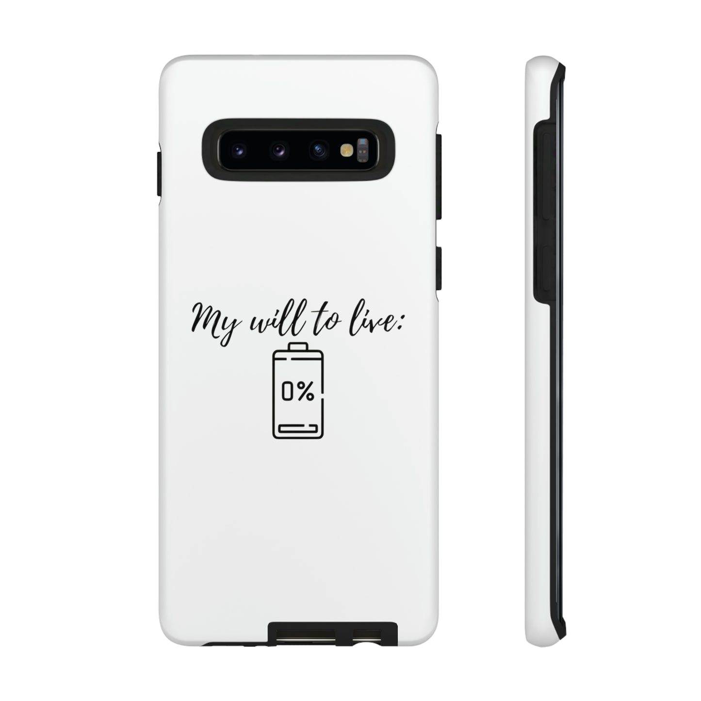 "My will to live: 0%" Premium Quality Phone Case