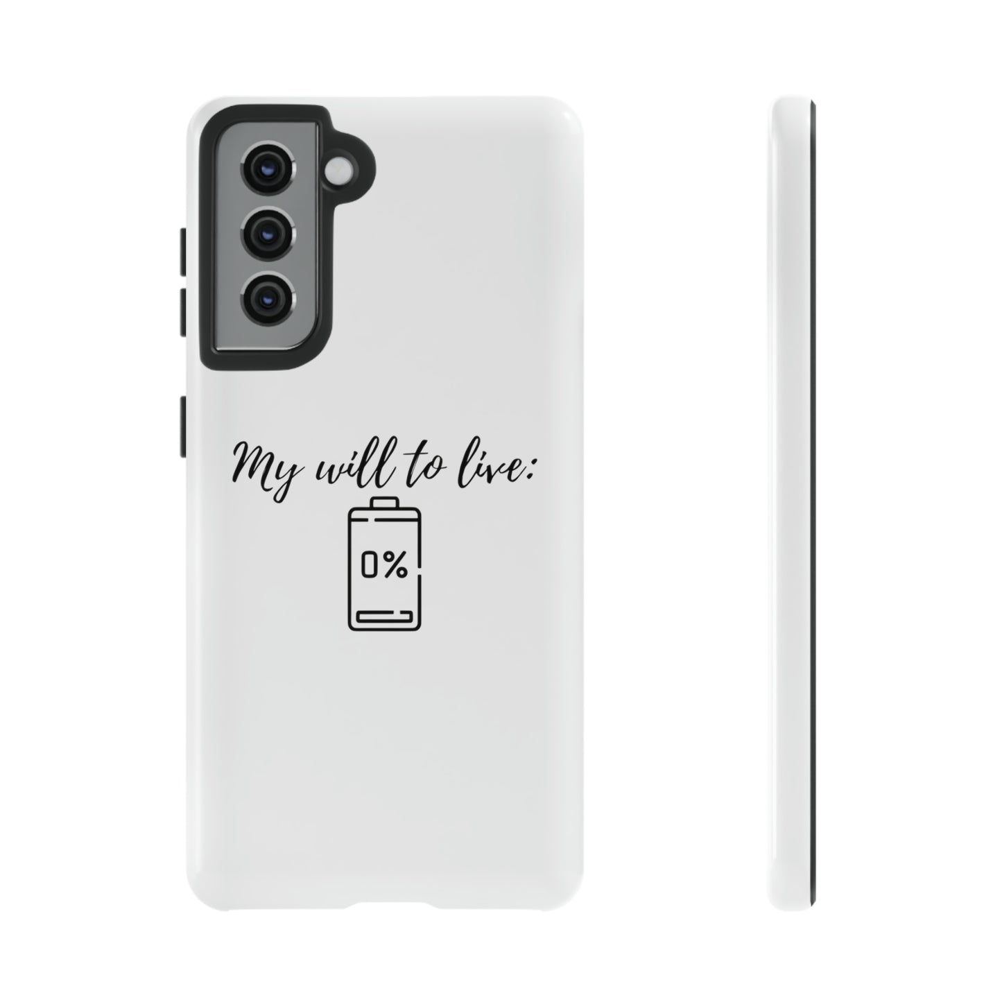 "My will to live: 0%" Premium Quality Phone Case