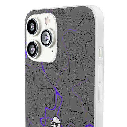 "Black Purple Topography with Ghost" High Quality  Phone Case