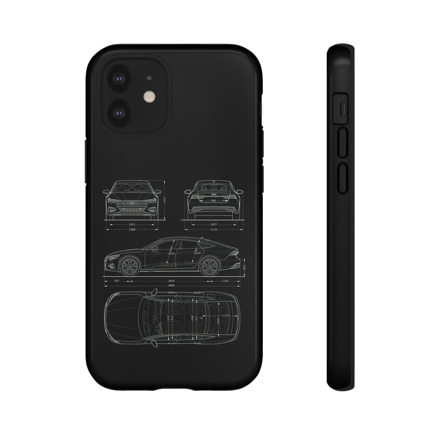 "Car Blueprint RS7" Premium Quality Phone Case