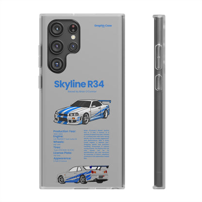 "Skyline R34" High Quality Phone Cases