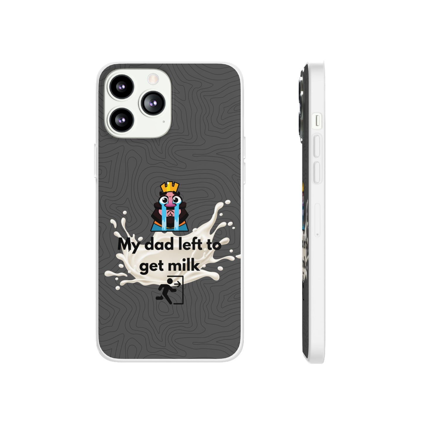 "My dad left to get milk" High Quality Phone Case