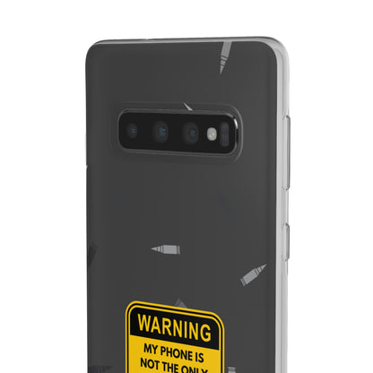 "Warning, my phone is not the only thing in my pocket" High Quality Phone Case