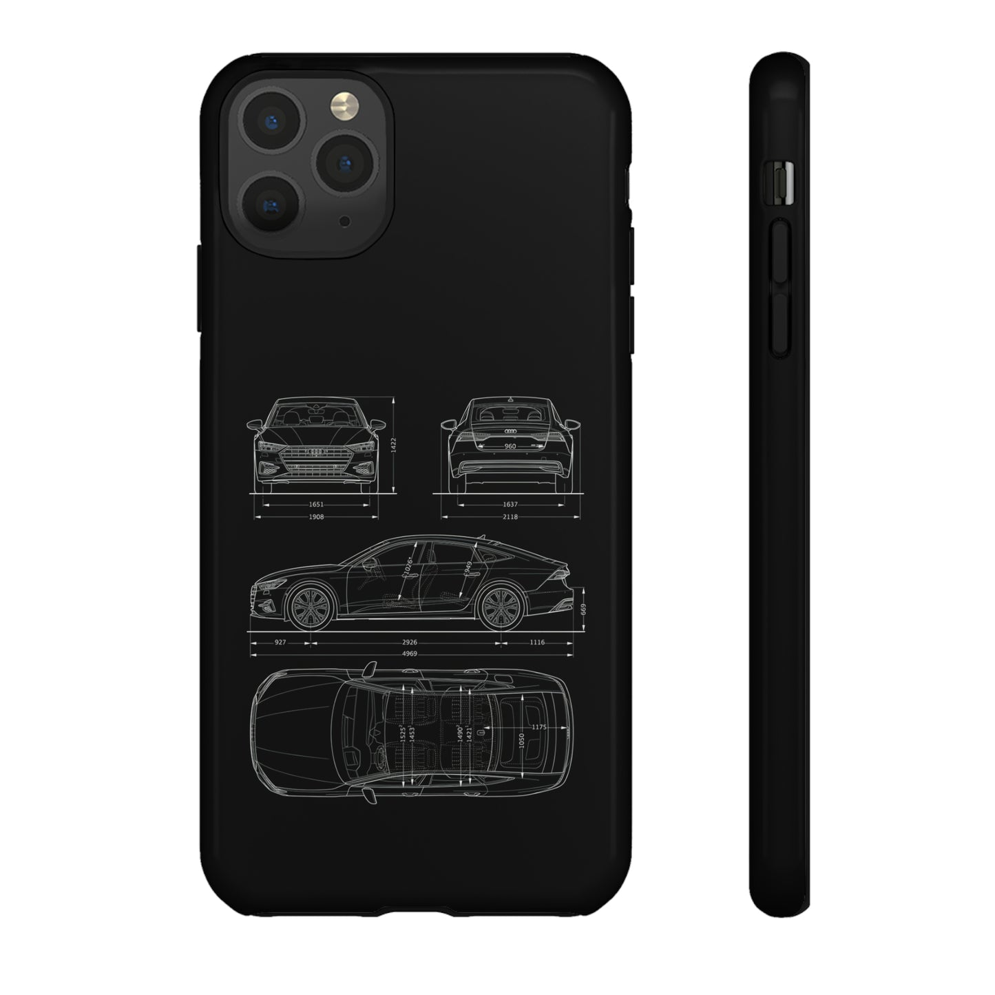 "Car Blueprint RS7" Premium Quality Phone Case