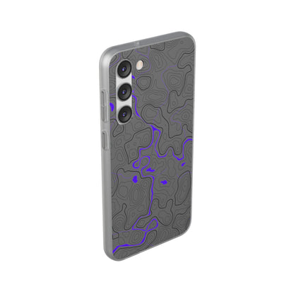 "Black Purple Topography" High Quality Phone Case