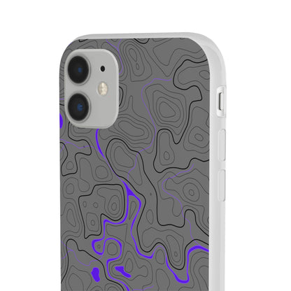 "Black Purple Topography" High Quality Phone Case