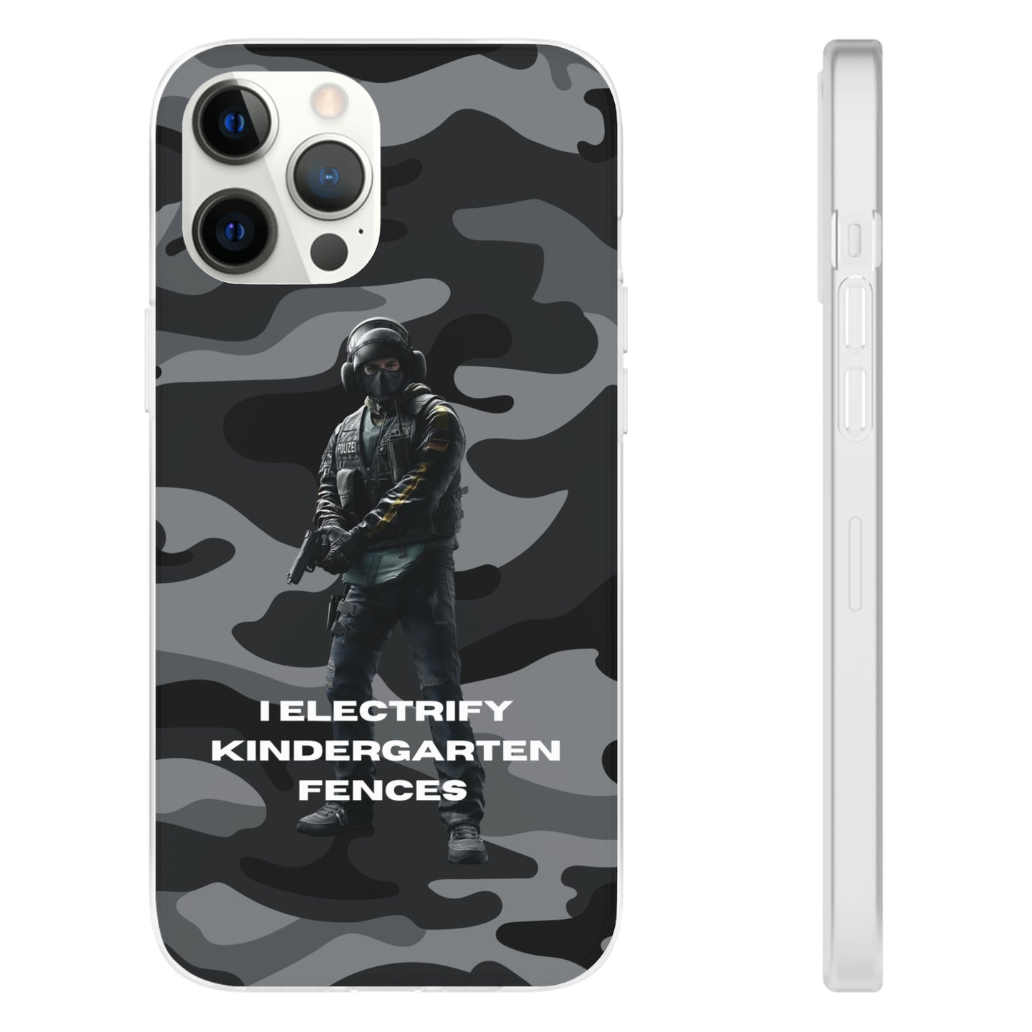 "I electrify kindergarten fences" High Quality Phone Case