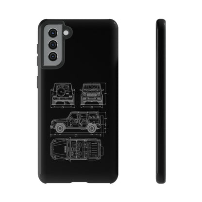 "Wagon Blueprint" Premium Quality Phone Case