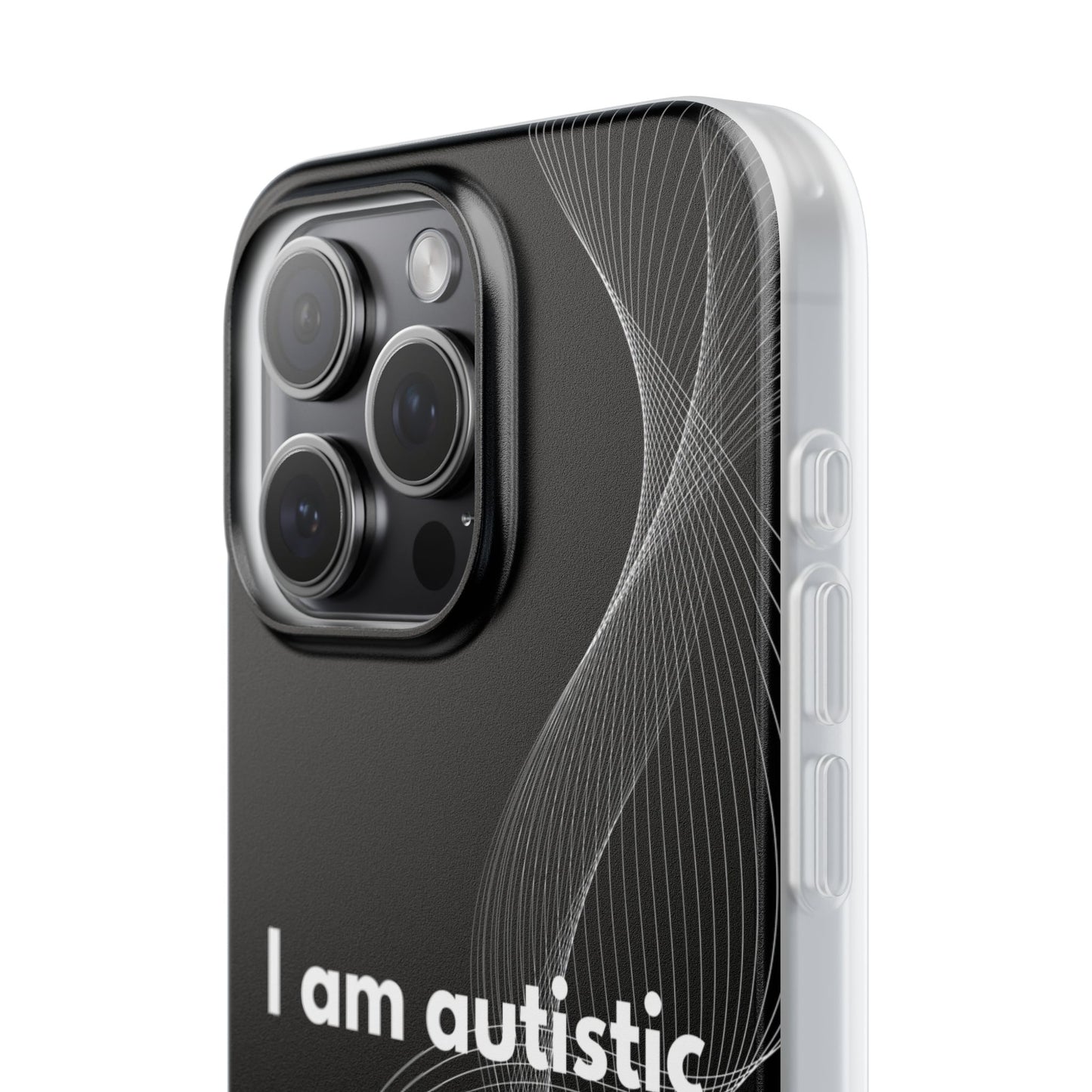 "I am autistic -black version" High Quality Phone Case