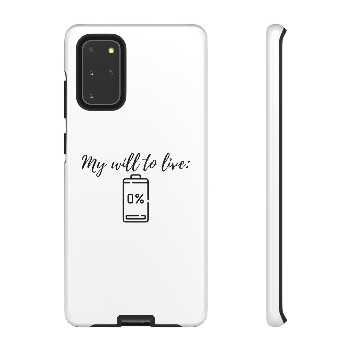 "My will to live: 0%" Premium Quality Phone Case