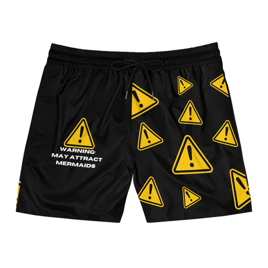 "Warning: may attract mermaids" Swim Shorts