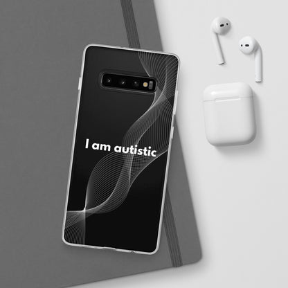 "I am autistic -black version" High Quality Phone Case