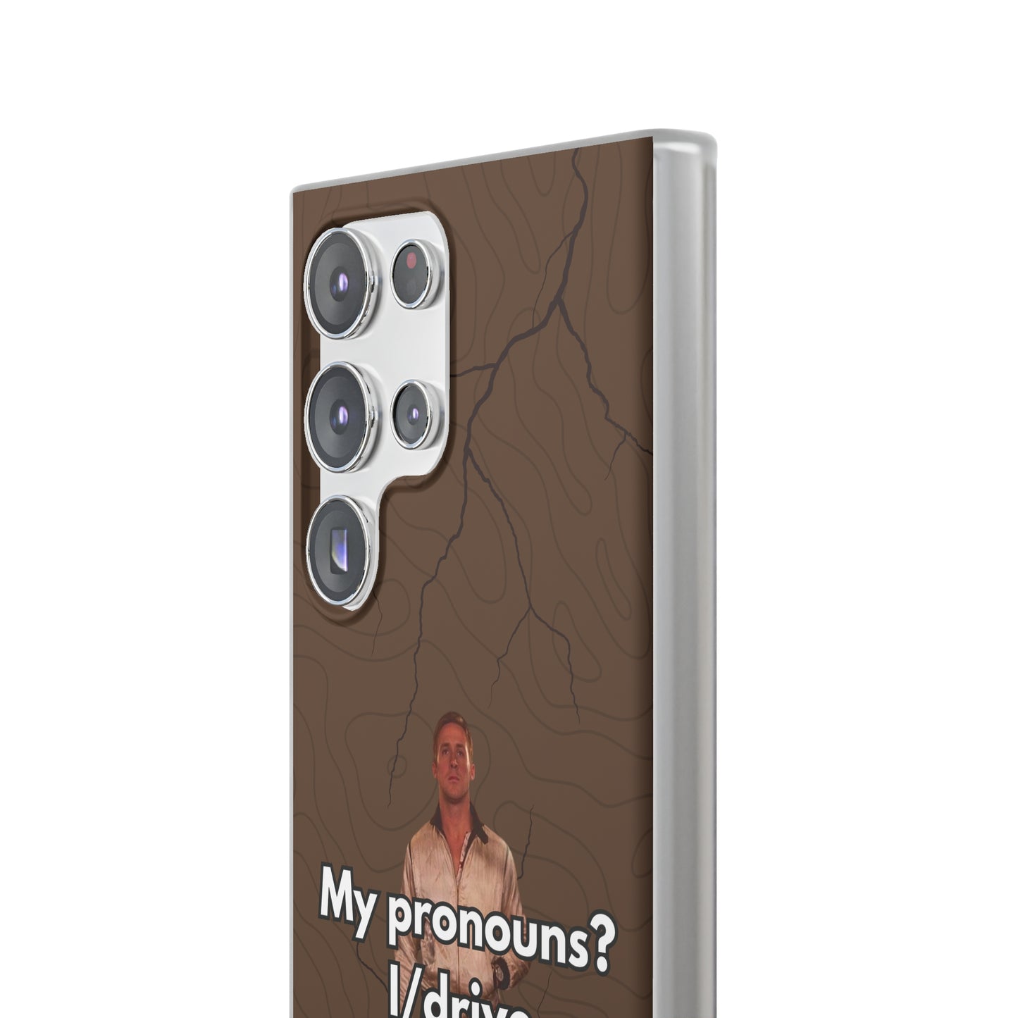 "My pronouns? I/drive" High Quality Phone Case